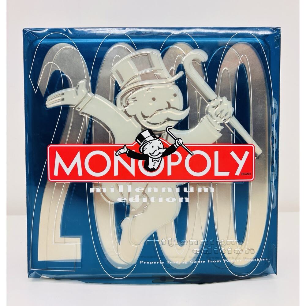Monopoly Millennium Edition 1998 New Damaged Blue Sleeve